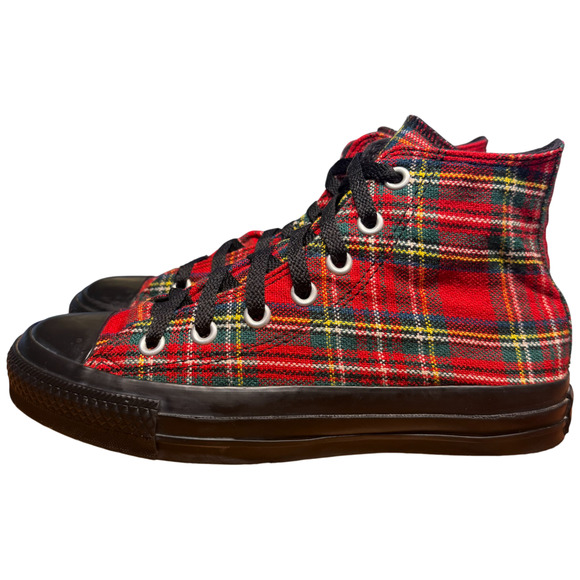 Converse Chuck Taylor All Star W7/M5 Tartan Plaid Tartan Plaid Xmas Sneakers - Picture 2 of 16